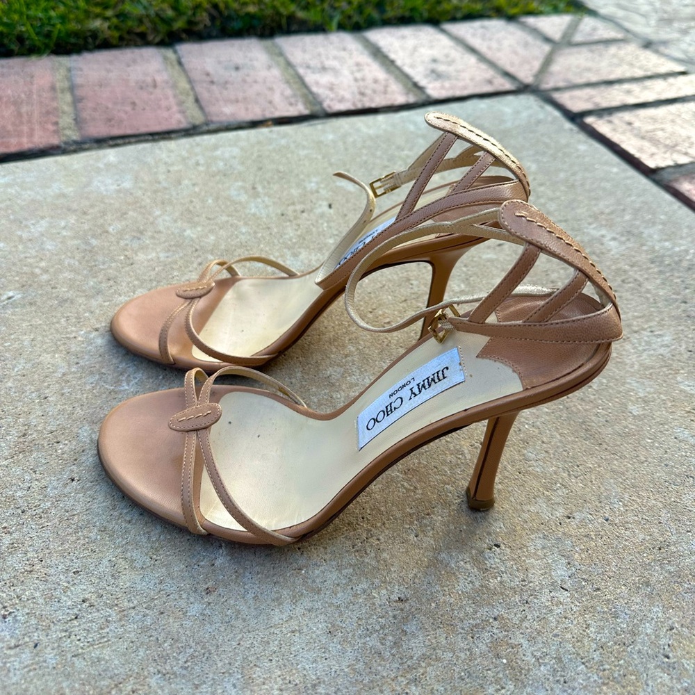 Jimmy Choo Nude Designer Heels (Size 38.5)
